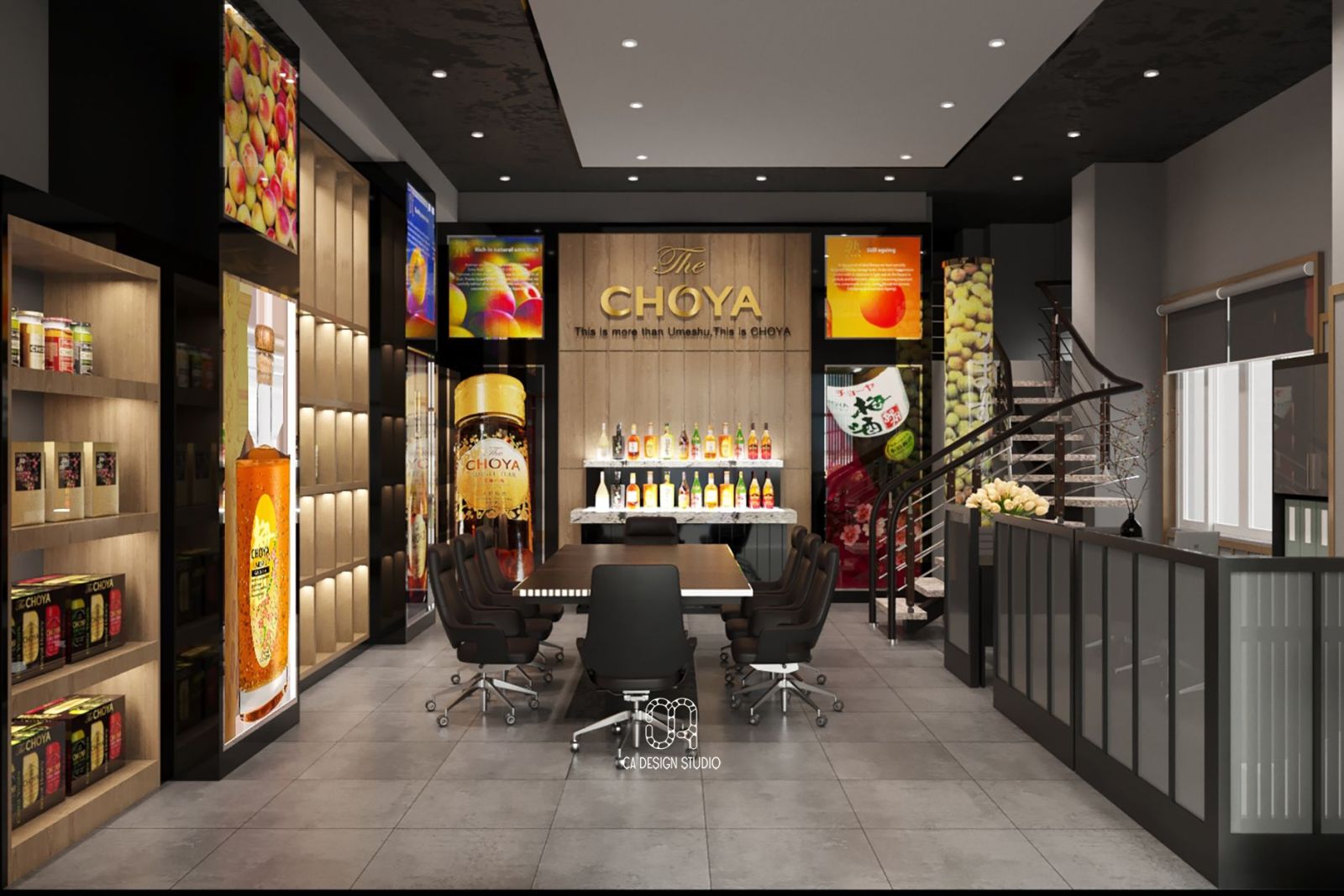 Showroom trưng bày rượu mơ nhật Choya